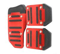 Manual Pedal Cover Set Aluminum Non-Slip 3pcs(Manual Red)