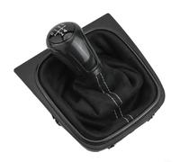 Manual pour shifter Cover Black Leather for pour golf GTI Manual(5 Speed) | pour premium leather material, pour durable wear resistance, luxurious feel, fits pour golf 5 6 pour jetta MK5 MK6