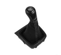 Manual pour shifter Cover Black Leather for pour golf GTI Manual(6 Speed) | pour premium leather material, pour durable wear resistance, luxurious feel, fits pour golf 5 6 pour jetta MK5 MK6