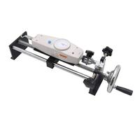 Manual Push Pull Test Stand - 250mm Stroke, Hand Wheel Operated Force Gauge for Mechanical Tension Testing, Includes Clamp and Horizontal Force Test Stand(500N)
