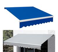 Manual Retractable Awning, Waterproof Polyester, UV Resistant, for Balcony, Window, Terrace, Garden, Frame Not Included, Versatile Outdoor Shade Solution