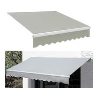 Manual Retractable Awning, Waterproof Polyester, UV Resistant, for Balcony, Window, Terrace, Garden, Frame Not Included, Versatile Outdoor Shade Solution