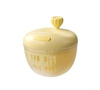 Manual Salad Spinner 13cm Quick Dry Vegetable(Yellow)