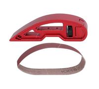 Manual Sanding Belt Holder | Aluminum Alloy Hand Sander for Intricate Details/Molded Parts/Profiles | Secure Grip Grinding Bracket Tool with Sandpaper