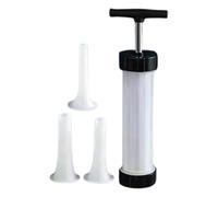 Manual Sausage Stuffer Kit - Stainless Steel Homemade Sausage Maker With 3 Stuffing Tubes | Vertical Kitchen Sâusage Filler For Hot Dogs, Meat Sâusage Making Tool For Home Kitchen