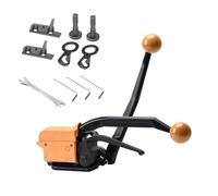 Manual Seamless Steel Strapping Machine, Packaging Metal Steel Strapping Banding Tool, Steel Strapping Tool, Heavy Duty 3-in-1 Tensioner Crimper Cutter, Buckle Free Packaging Strapping Bander