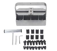 Manual Soil Block Maker Kit with 24 Blockers, Stainless Steel Quad Soil Blocking Tool for Garden, Seedlings and Farms, to Use and Durably