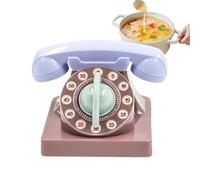 Manual Timer - Telephone Style Mechanical Countdown Clock for Time Tracking | ABS Flexible Cute Desk Decor with Loud Ring Alarm, Twist Setting Kitchen Gadget for School Office Baking Sports