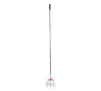 Manual Turning Cultivator | Stainless Steel Teeth & Adjustable Handle | Garden Hand Tiller for Lawn/Soil/Plant Removal | 3 Interchangeable Impellers, Ergonomic Grip