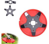 Manual Weeder Trimmer Head Accessory Plate Weed Control Trimmer Head Lawn Cutting Head with Steel Wire Universal Cutting Head with Blade for Garden Lawn