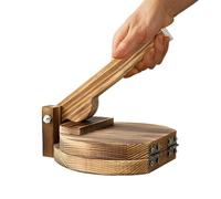 Manual Wrapper Kitchen Gadgets - Wooden Dumpling Mold, Smooth Finish, Dough Skin Folder with High Leverage Handle, Traditional Farmhouse Pastry Press, Versatile Cooking Tool for Food Prep