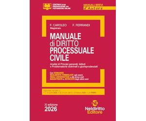 Manuale breve di diritto processuale civile 2026. Manuale per esame orale avvocato, concorsi pubblici e università. Nuova ediz.