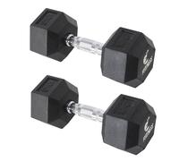 Manubres Hexagonaux De 5 À 15 KG Poids Professionnels Gommés Salle De Sport