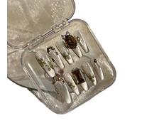 Manucure améliorant le tempérament, port à la main d'un patch à ongles Joker œil de chat léger, industrie lourde chinoise détachable(L)