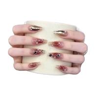 Manucure de tempérament, blush irrégulier en automne et en hiver, amour des ongles portés à la main, patch for ongles fini blanchissant à la mode.(M)