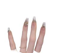 Manucure de tempérament, manucure pure portée à la main blanchissant les ongles, nouveau patch ongles détachables.(L)