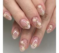 Manucure française Ongles artificiels Revêtement très brillant Faux Application facile Idéal pour les lits larges Dernier Faux confortable et flexible