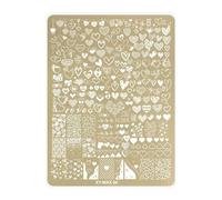 Manucure Nail Art Template Offering Designs Possibilités avec motifs papillon et floral en acier inoxydable Plaque d'art pour ongles