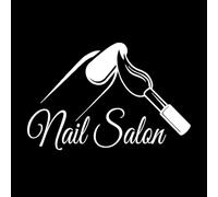 Manucure Pédicure Salon de beauté Stickers lettrage 64x97.7cm N'abîme pas le mur Blanc