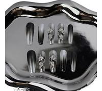 Manucure qui améliore le tempérament, portant à la main un faux ongles papillon en métal patch manucure explosions ongles.(S)