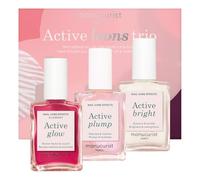 Manucurist Active Coffret Saint Valentin - 3 Vernis à Ongles Active Glow Blueberry, Shine et Plump - Fortifiant Ongles - Coffret Cadeau Femme - Idee Cadeau Femme