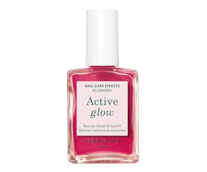 Manucurist Active Glow Blueberry (Rose Froid) Vernis à Ongles Soin Reparateur Bio-Sourcé: Amande Douce, Myrtille, Vernis à Ongles Nourrissant & Brillant, Vernis Transparent Effet Rosé
