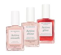 Manucurist Active Trio Active Smooth00, Active Shine, Active Glow Raspberry | Trio Active Vernis à Ongles Soin Renforcement Ongles Vernis Durcisseur Ongle Vegan & Made in France