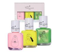 Manucurist Barbapapa Kit Vernis Enfant à l'Eau- 3 Vernis à Ongles Non-Toxiques Rose, Jaune, Vert - Maquillage Enfant - Cadeau Noel - Secret Santa - Jouet Enfant 3 ans - Cadeau Fille 4 ans