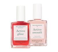 Manucurist - Duo Active - Vernis à Ongles Soin Active Raspberry et Smooth 00- Renforcement Ongles - Vernis Durcisseur Ongle