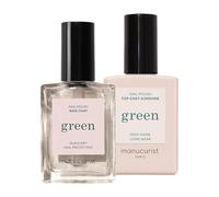 Manucurist Duo Green - Base Coat & Top Coat Sunshine - Vernis à Ongles Vegan - 9-Free - Formules Bio-Sourcées - Manucure Professionnelle - Fabriqué en France - 2 x 15 ml