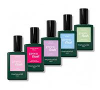 Manucurist Green Flash Vernis LED Semi Permanent Rainbow Set de 5 Couleurs - Pétula, Candy, Pistachio, Lisa lilas & Bubble