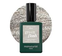 Manucurist Green Flash Vernis Semi Permanent Argenté Pailleté Disco