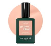 Manucurist Green Flash Vernis Semi Permanent Beige aux Sous-Tons Orangés Pink Sand - Vernis Gel Ongle UV Semi Permanent & LED - 12-Free, Bio Sourcé 84% - Manucure Professionnelle - 15 ml