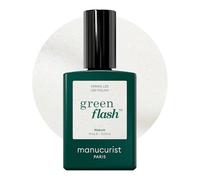 Manucurist Green Flash Vernis Semi Permanent Blanc Laiteux Holographique | Vernis Gel UV Semi Permanent Vernis à Ongles Retrait peel-off 84 % Biosourcé Vegan Fabriqué en France 15 ml
