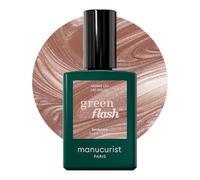 Manucurist Green Flash Vernis Semi Permanent Marron Clair Nacré Sandstone | Vernis Gel UV Vernis à Ongles Retrait peel-off 84 % Biosourcé Vegan - Fabriqué en France - 15 ml