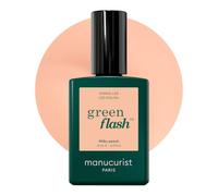 Manucurist Green Flash Vernis Semi Permanent Pêche Laiteux Milky Peach | Vernis Gel UV Vernis à Ongles Retrait peel-off 84 % Biosourcé Vegan - Fabriqué en France - 15 ml
