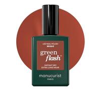 Manucurist Green Flash Vernis Semi Permanent Rouge Brique | Vernis Gel UV Semi Permanent Vernis à Ongles Retrait peel-off 84 % Biosourcé Vegan Fabriqué en France 15 ml