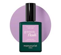 Manucurist Green Flash Vernis Semi Permanent Violet Lilas Lisa Lilas | Vernis Gel UV Semi Permanent Vernis à Ongles Retrait peel-off 84 % Biosourcé Vegan Fabriqué en France 15 ml