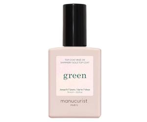 Manucurist Green Top Coat Pailleté Or Vernis à Onlges Effet Gel