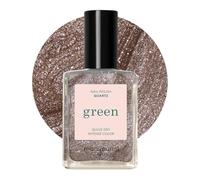 Manucurist Green Vernis à Ongles Marron Glacé Pailleté Quartz | Vernis à Ongles Classique Effet Manucure Professionnelle Longue Tenue Couleur Intense 9-Free Vegan Fabriqué en France 15 ml