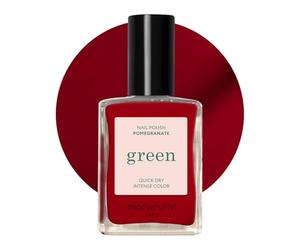 Manucurist Green Vernis à Ongles Rouge Grenade Pomegranate | Vernis à ongles Classique Effet Manucure Professionnelle Longue tenue Couleur intense 9-Free Vegan Fabriqué en France 15 ml