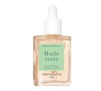 Manucurist - Huile Verte Ongles - Huile Cuticules Ongles- Nourrit & Régénère Ongles & Cuticules - Favorise la Repousse - Mélange 6 Huiles, 99% Bio Oil - 15ml - Idée Cadeau Femme Saint Valentin