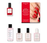 Manucurist Kit Vernis à Ongles Green™ Poppy Red - 5 Essentiels Manucure | Kit Manucure Professionnel Vegan : 1 Dissolvant, 1 Base Coat, 1 Vernis à Ongles Poppy Red, 1 Top Coat, Gouttes Séchantes