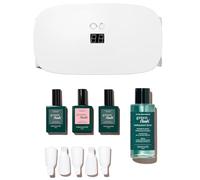 Manucurist - Kit Vernis Semi Permanent Complet Green Flash™ Rose Hortencia, Kit Ongle Gel UV Complet : Lampe UV Semi Permanent 24W, Base Coat, Top Coat, Vernis, Dissolvant, Pinces, Idee Cadeau Femme