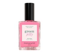 Manucurist - Vernis Jelly Pink Sorbet Green™ - Vernis à Ongles Translucide Rose Brillant - Fini Jelly Semi-Opaque Effet Ultra Glossy - 82,5% d’Ingrédients d’Origine Naturelle - 15 ml