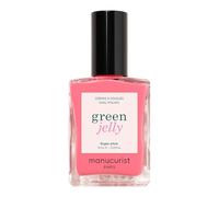 Manucurist - Vernis Jelly Sugar Plum Green™ - Vernis à Ongles Translucide Rose Pop Brillant - Fini Jelly Semi-Opaque Effet Ultra Glossy - 82,5% d’Ingrédients d’Origine Naturelle - 15 ml