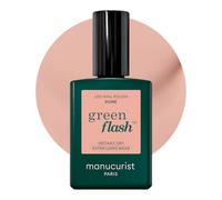 Manucurist Vernis Semi Permanent Beige Sable Green Flash Dune - Vernis Gel Ongle UV Semi Permanent & LED - 12-Free, Bio Sourcé (84%) - Manucure Professionnelle - 15 ml