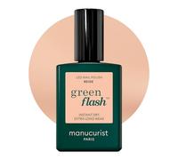 Manucurist Vernis Semi Permanent Nude Green Flash Beige - Vernis Gel Ongle UV Semi Permanent & LED - 12-Free, Bio Sourcé (84%) - Manucure Professionnelle - 15 ml
