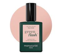 Manucurist Vernis Semi Permanent Rose Clair Green Flash Pale Rose - Vernis Gel Ongle UV Semi Permanent & LED - 12-Free, Bio Sourcé (84%) - Manucure Professionnelle - 15 ml