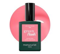 Manucurist Vernis Semi Permanent Rose Pastel Pop Green Flash Quartz - Vernis Gel Ongle UV Semi Permanent & LED - 12-Free, Bio Sourcé - Manucure Professionnelle - 15 ml